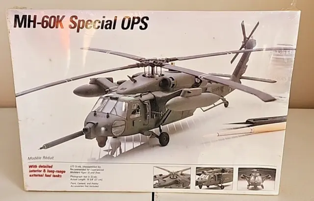 Testors Italeri MH-60K Special Ops Helicopter  Kit #622 Factory Sealed 1:72