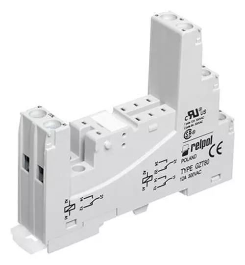 1 X GZT92-GREY Relpol Relay Socket for use with RM87N Relay, RM87N Sensitive Rel