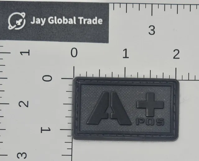 A POS A Positive A + PVC Blood Type Hook & Loop Identification Patch