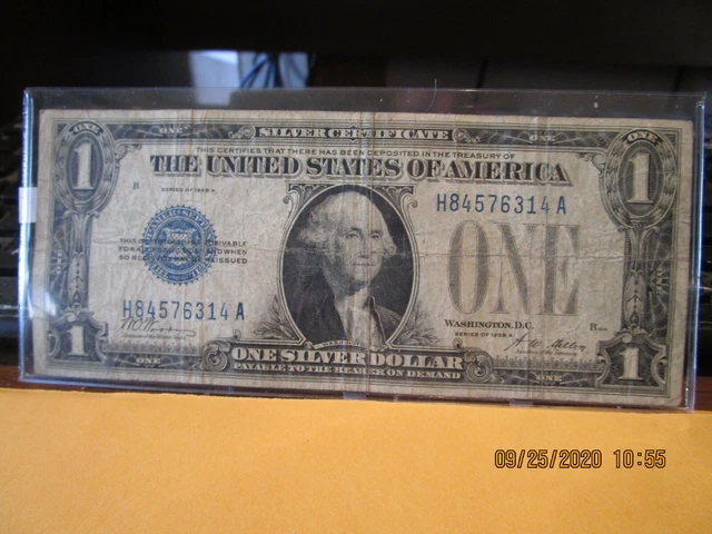 1928-A Silver Certificate 1.00  Circ.  Funny Back