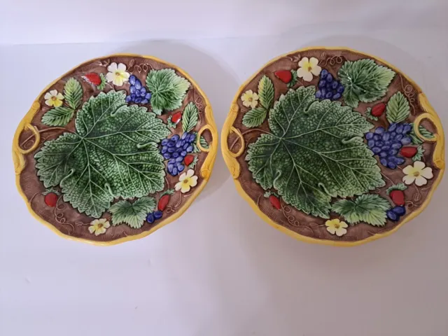 2 Majolica Mottahedeh Plates Made In Italy