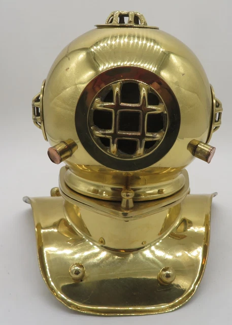 Miniature Brass DEEP SEA DIVING HELMET 8.75" tall