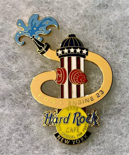 Hard Rock Cafe New York Fdny Engine 23 Patriotic Fire Hydrant W Hose Pin # 10910 Hard Rock Cafe New York Fdny Engine 23 Patriotic Fire Hydrant W Hose Pin # 10910
