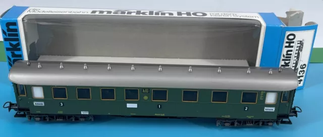 MARKLIN HO SCALE 4136 DRG 3RD CLASS PASSENGER CAR L/N In Box Missing Decals