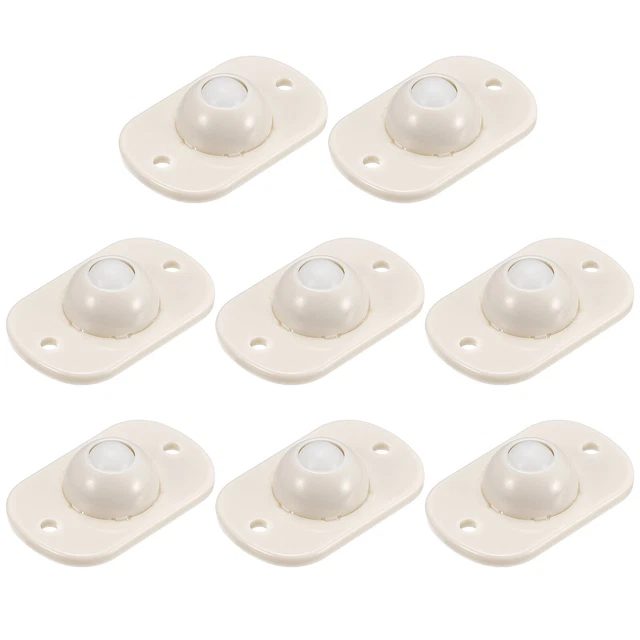 Self Adhesive Caster Wheels, Mini Swivel Paste Universal Pulley (8 x White)