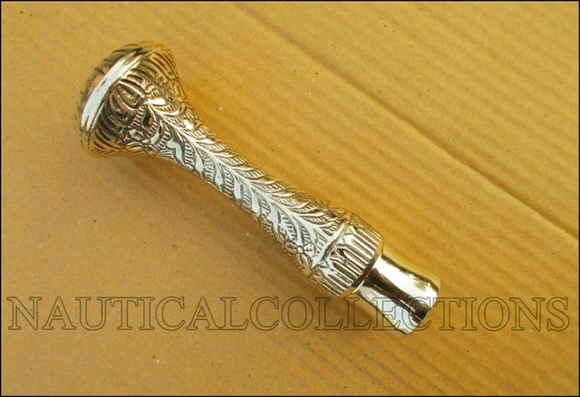 Handmade Walking Cane Solid Brass Designer Head Handle Victorian Style