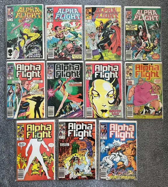 ALPHA FLIGHT LOT of 11 Marvel Comic (1984-1985) 14/15/16/17/18/19/20/22/23/24/25