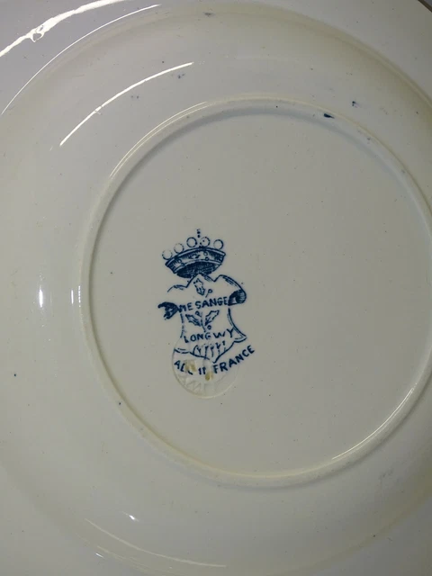 -BELLE ANCIENNE ASSIETTE CERAMIQUE LONGWY MESANGES DEMI CREUSE COLLECTION Déco 9