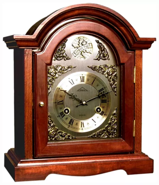 Orologio a pendolo da tavolo in legno 023 Movimento meccanico carica 31 giorni