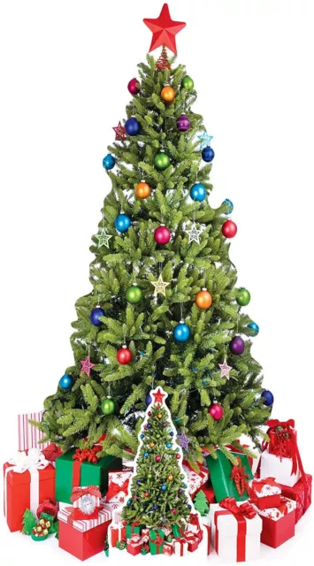 Árbol de Navidad Lifesize Silueta Cartón Festivo Decoración Figura Pie Vertical
