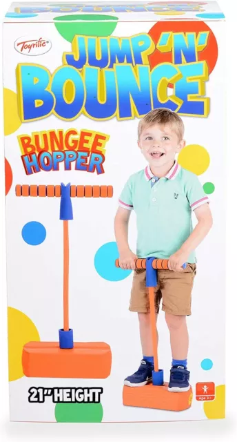 Jump 'N' Bounce Bungee Hopper Soft Pogo Stick 21" In Height 3+ Brand New