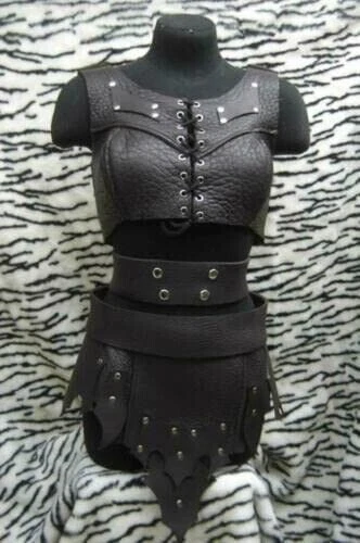Genuine NAPA Textured Leather Woman medieval armor reenactment LARP SCA Armor