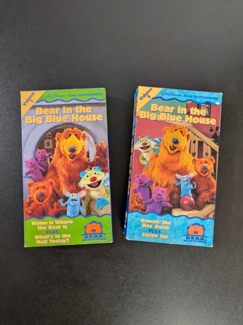 BEAR IN THE BIG BLUE HOUSE VHS TAPE LOT Volumes 1 & 3 Jim Henson ...