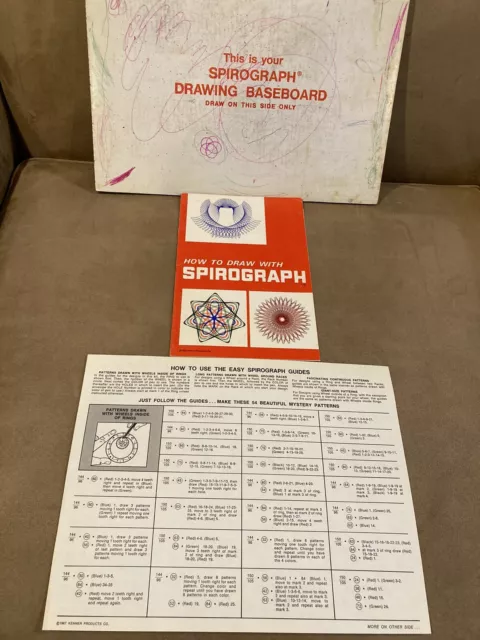 VINTAGE~Spirograph Craft Set Circular Patterns Drawing How To Book Kenners 1967