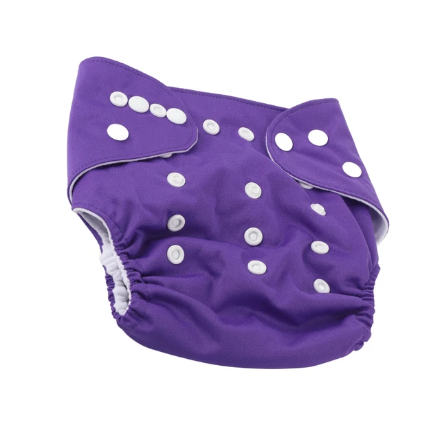 (Purple )Leakage‑Proof Infant Nappy Diaper Washable Reusable Absorbent Baby