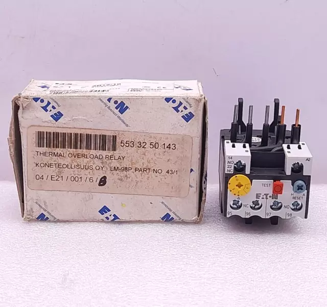Eaton ZB12-10 Overload Relay 6-10A XTOB010BC1 Uimp 6000V Ue 690V Ith 6A