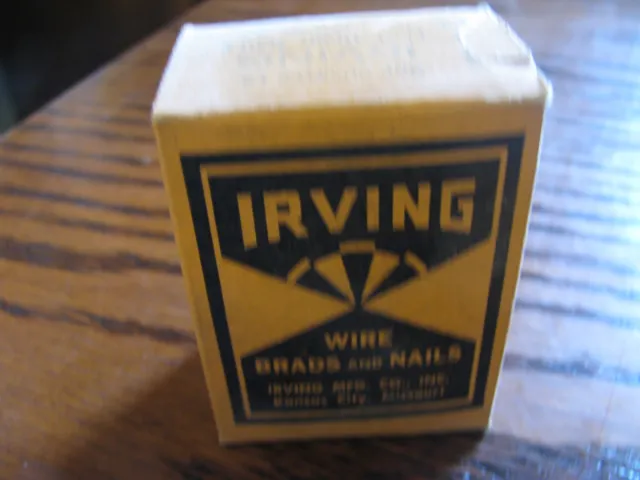 Irving Wire Brads & Nails 1/4 Pound Flat Head 1" Long   1X17   Lot# DN BLK SH