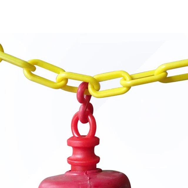 (Nero e Giallo) Catena Traffico PVC Plastica Cone Controllo Barriera di Sicurezza