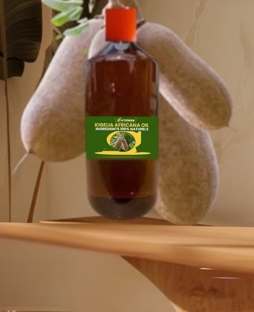 Huile De Kigelia Africana 2-en-1 - Élargissement Seins, Fessiers & Pénis - 300ml - Bio Naturel