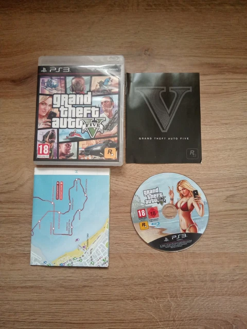 GTA 5 - Grand Theft Auto V - PS3 Spiel mit Karte & Handbuch EUR 5,75
