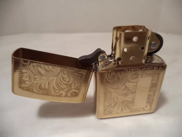 Zippo Lighter Accendino Vintage Veneziano Brass  Venetian New Nuovo