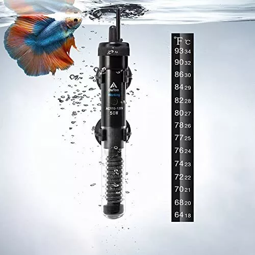 Small Submersible Aquarium Heater, 50W Betta Fish Tank Heater