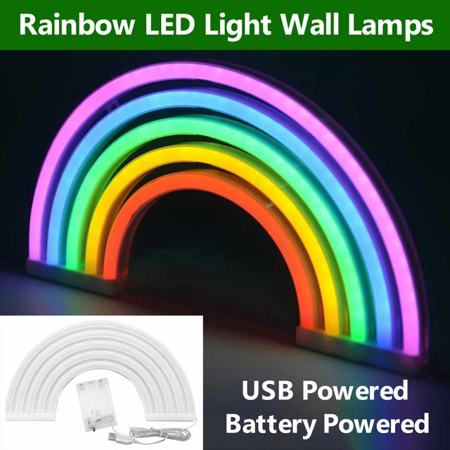 RAINBOW NEON SIGN Lights Wall Decor Home Decoration Light Lamp for Kids