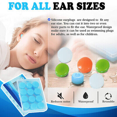 *Tapones para los oídos de silicona reutilizables tapones para los oídos con cancelación de ruido protector estudio sueño