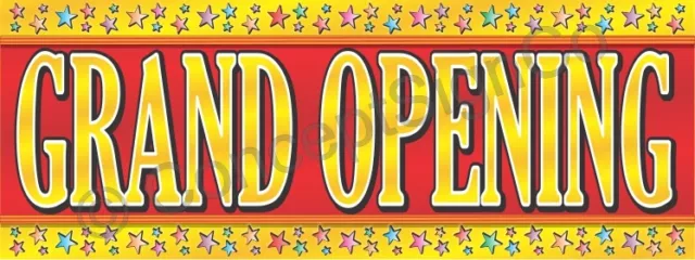 3'x8' GRAND OPENING BANNER LARGE Outdoor Indoor Sign Sale Now Opens Coming Soon