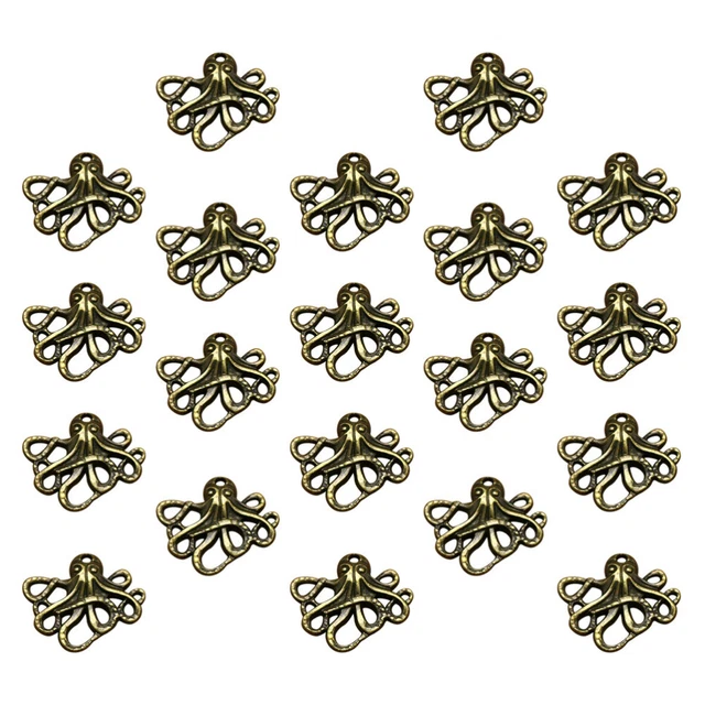 20 Stück Alloy Octopus Anhänger Charms DIY Schmuck Herstellung Zubehör für