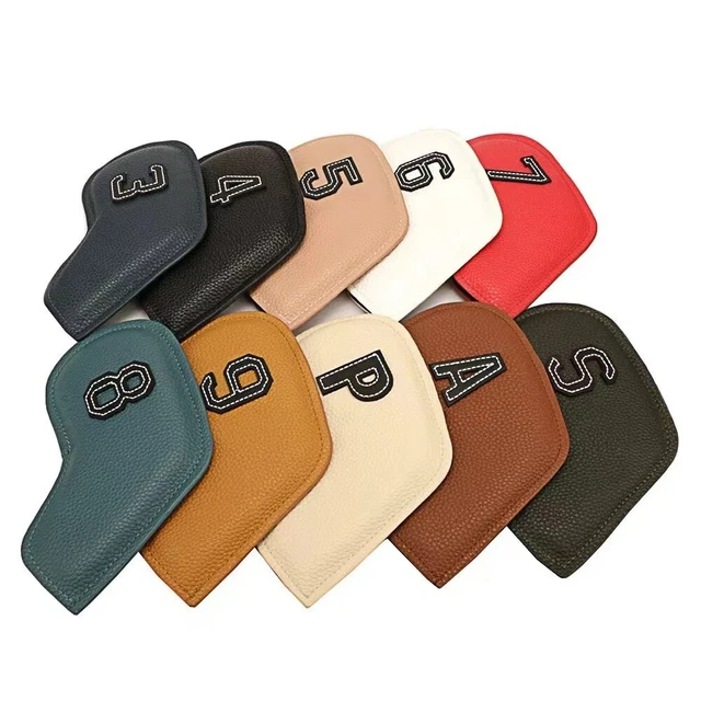 10Pcs Double-Sided Golf Iron Club Cue Head Protect Cover Golf Club Cover Durable