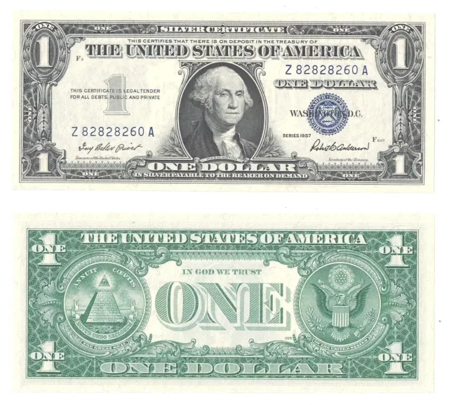 1957 $1 Silver Certificate Fr 1619 Uncirculated #260