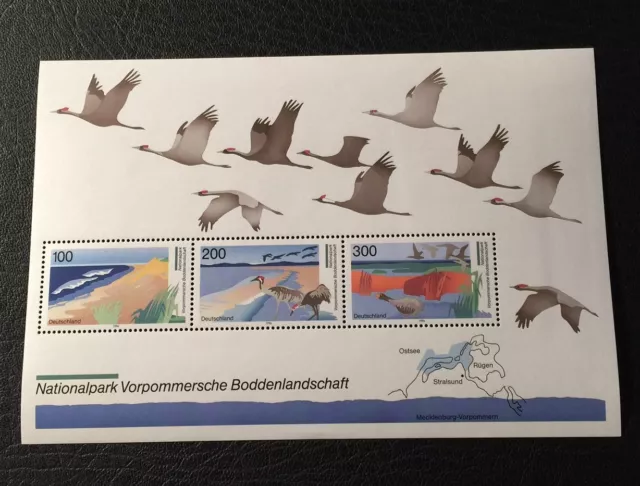 Germany MS2728 Mini Stamp Sheet 1996 Western POMERANIA National Park Birds MNH