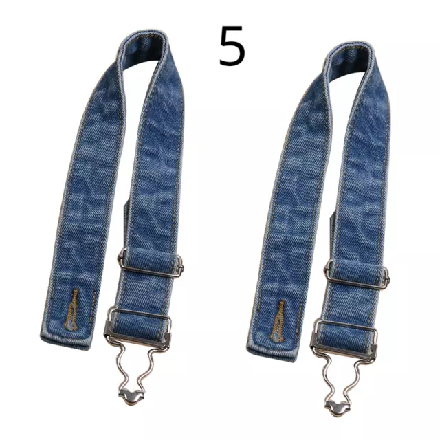 A Pair of Denim Suspender Strap for DIY Jeans Overall Bib Pants Detachable Decor