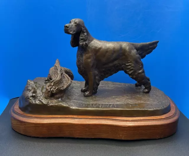 Ric Chashoudian Lost Wax Bronze Gordon Setter Dog Ch Brawridge Tnt Of Kris, 1988