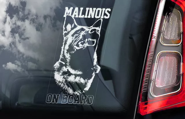 BELGIAN MALINOIS Sticker, Dog Window Decal Car Stickers Gift Bumper Sign - V03