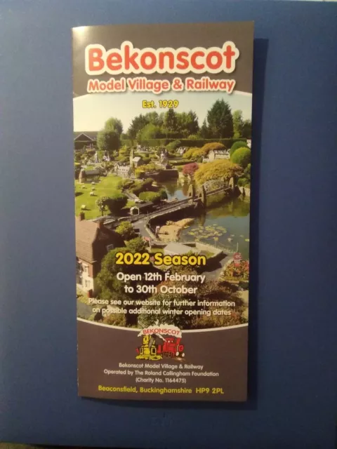 Bekonscot Model Village & Railway Map Leaflet 2022, Visitor Attraction, NEW