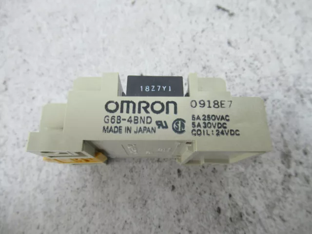 Omron G6B-BND Socle + 4 Mini Relais G6B-1174P-FD-US Bobine 24VDC Contact 5A 2