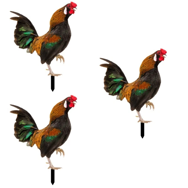 3pcs Lawn Chicken Stake Simulation Chicken Yards Art Sign Hen Sign Small Chick
