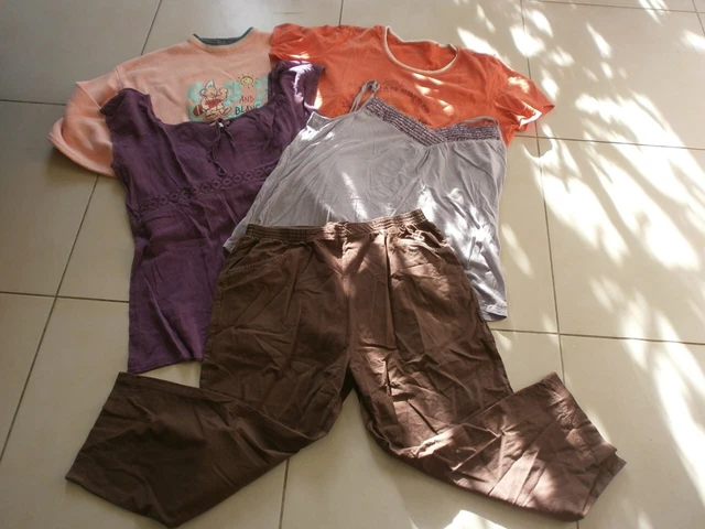 Lot De 11 Pièces Vêtements Femme Taille 44 / XXL - Marques Camaïeu, Ikebana, C&A, Tex, Celaia