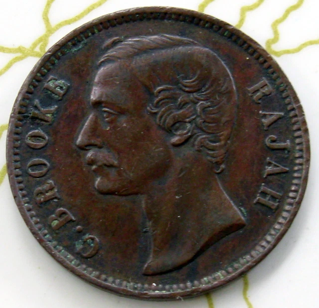 Coin Sarawak 1C1886 Au 140