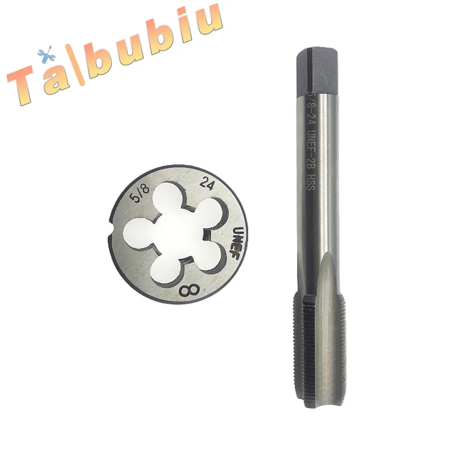 HSS 5/8"-24 UNEF Right Hand Thread Tap and Die Set New (5/8x24) USA