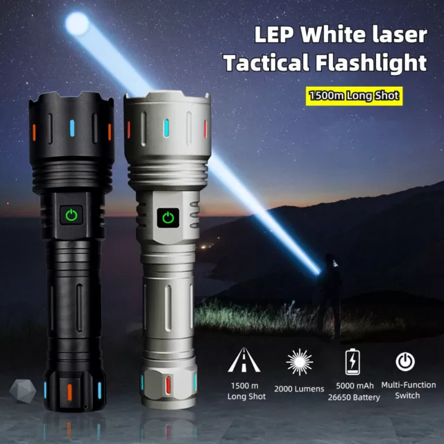 LED Super Bright Zoom Flashlight Powerful Camping Lamp Police Torch Rechargeable