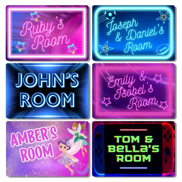 Girls Bedroom Boys Room Sign Personalised Kids Name Door Childrens Nursery Decor