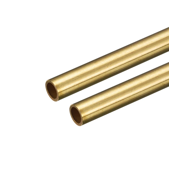 Tubo rotondo ottone 8 mm OD 1 mm spessore parete 250 mm lunghezza tubo 2 pezzi