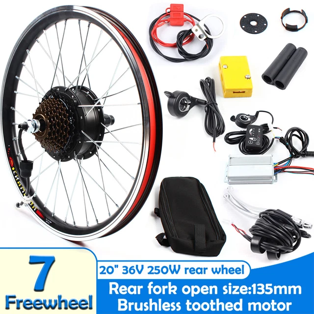 250W 36V EBIKE Conversion Kit 20 Zoll Hinterrad Elektrofahrrad