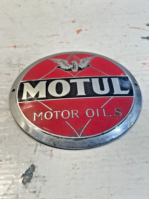 Plaque émaillée Vintage - AEROSHELL Shell Motor Oil Garage Service Advertising Enamel Sign