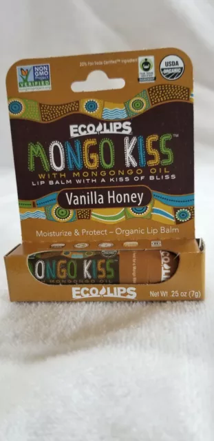 ECO LIPS Mongo Kiss Lip Balm - Vanilla Honey, 1 ea.