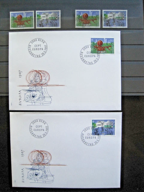 Schweiz MiNr. 1349-1350  postfrisch**+ gestempelt + FDC  (GB 1268)