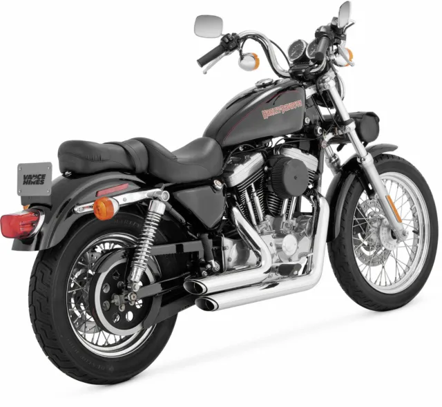 Vance & Hines Shortshots Staggered Chrome Finish For Harley Sportster 1999-2003